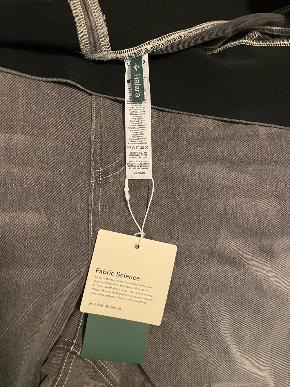 HALARA Washed Wide Leg Jeans in Black/Gray - Picture 7 of 11